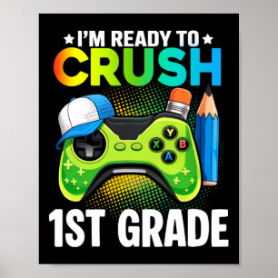 T-Shirts für Jungen der 1. Klasse Videospiel Gamin Poster