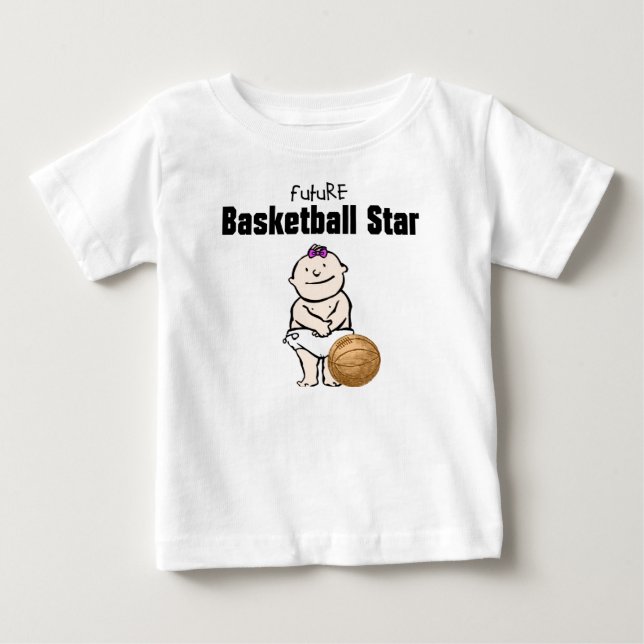 T-shirts Futurs Basketball Star Baby Girl (Devant)