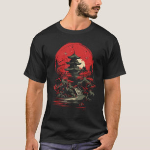T-shirts graphiques d'art japonais de jardin japon