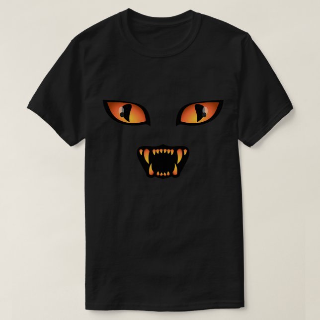 T-shirts Halloween Chat Halloween Chemises Chat No (Design devant)