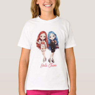 T-shirts haute arc-en-ciel de jumeaux vieux