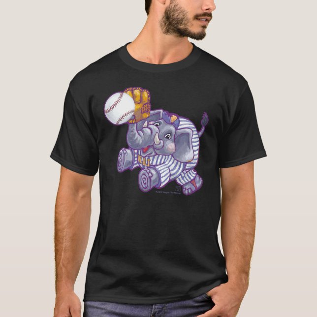 T-Shirts Homme Baseball Eléphant (Devant)