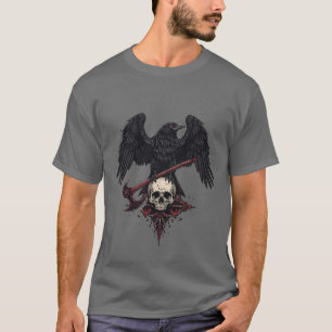 T-shirts hommes Viking Raven Skull Tee