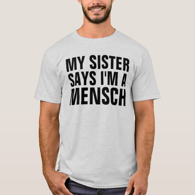 T-shirts juifs pour Brother, MENSCH (Devant)