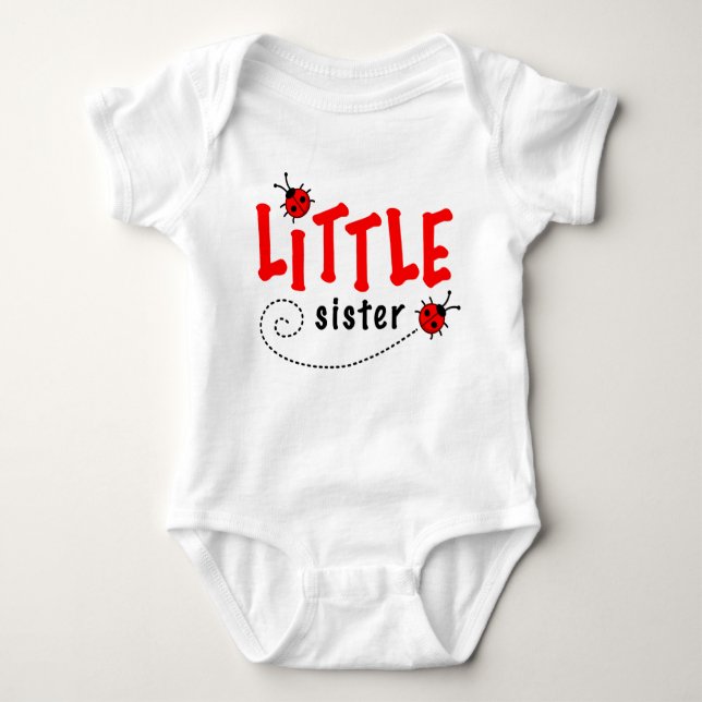 T-shirts Little Sister Ladybug (Devant)