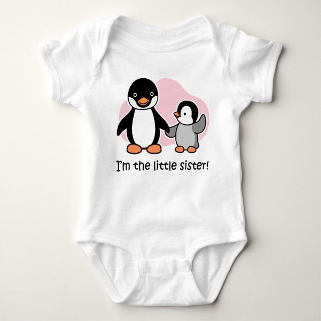 T-shirts Little Sister Penguin (Devant)