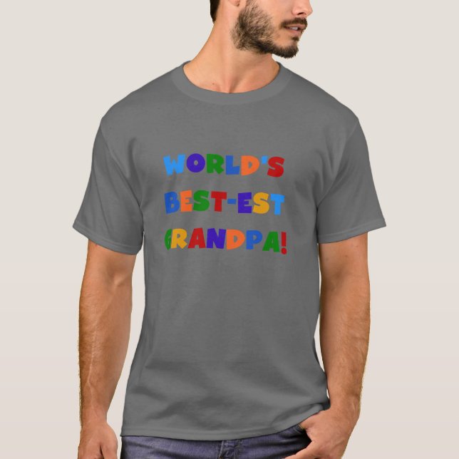 T-shirts lumineux de couleurs de grand-papa du (Devant)