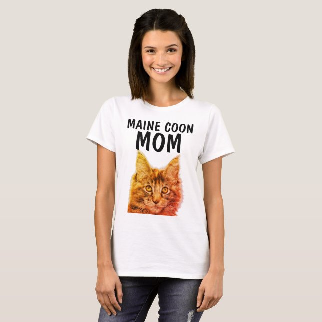 T-shirts MAINE COON CAT MOM (Devant entier)
