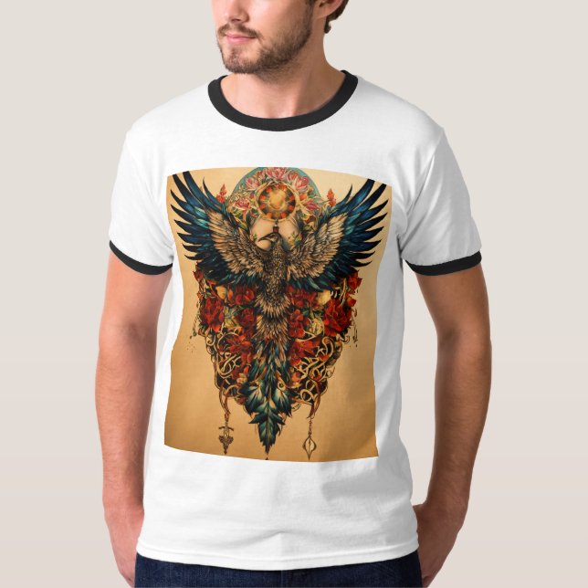 T-Shirts Majeure Tatouage Aigle Design (Devant)