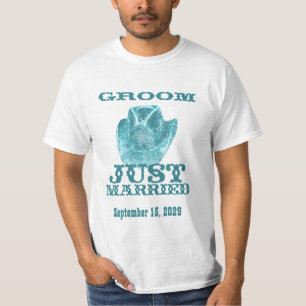 T-Shirts Mariages Mariés À Western Groom