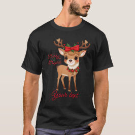 T-Shirts Merry&Bright Cute Reindeer