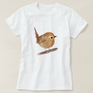 T-shirts mignons d'amants d'oiseau de roitelet