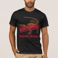 T-shirts mis en danger de dragon de Komodo