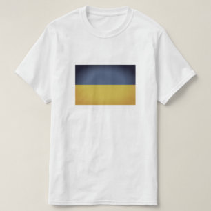 T-Shirts mit Vintager ukrainischer Flagge