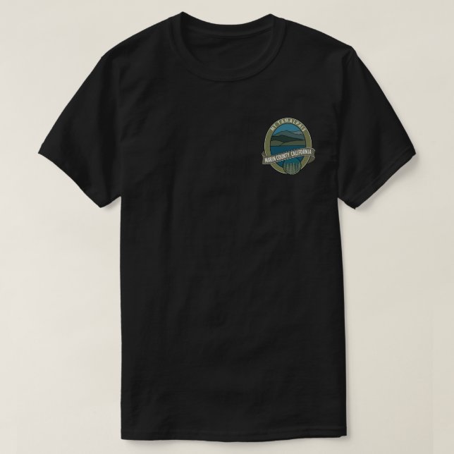 T-shirts Mt Tamalpais Marin Comté de Californie (Design devant)