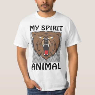 T-Shirts OURS BRUN MON ANIMAL TOTÉM