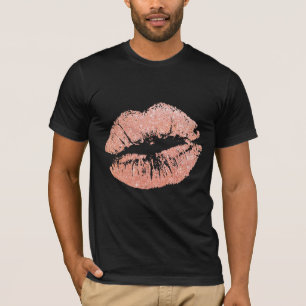 T-shirts parties scintillant Rose Lips Kiss