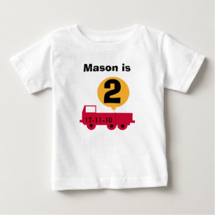 T-shirts personnalisables d'anniversaire de camion