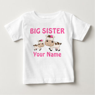 T-shirts personnalisé par vache de grande soeur