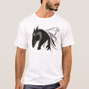T-shirts personnalisés à la tête de cheval tribal 