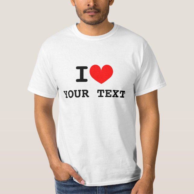 T-shirts personnalisés en coeur | Faites votre pro (Devant)