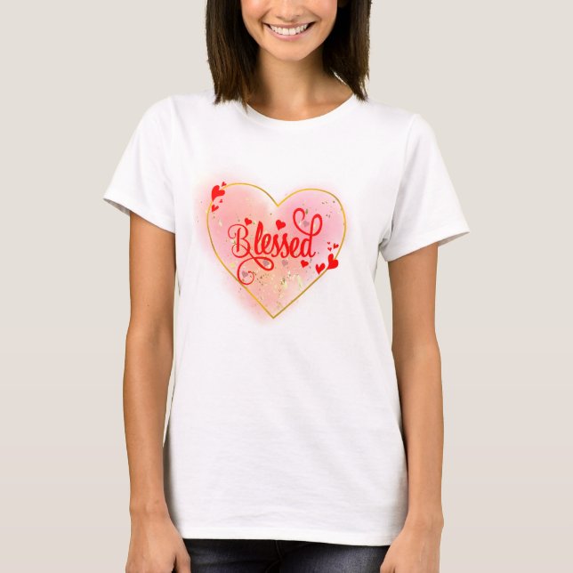 T-shirts pleins d'amour Coeur Design (Devant)