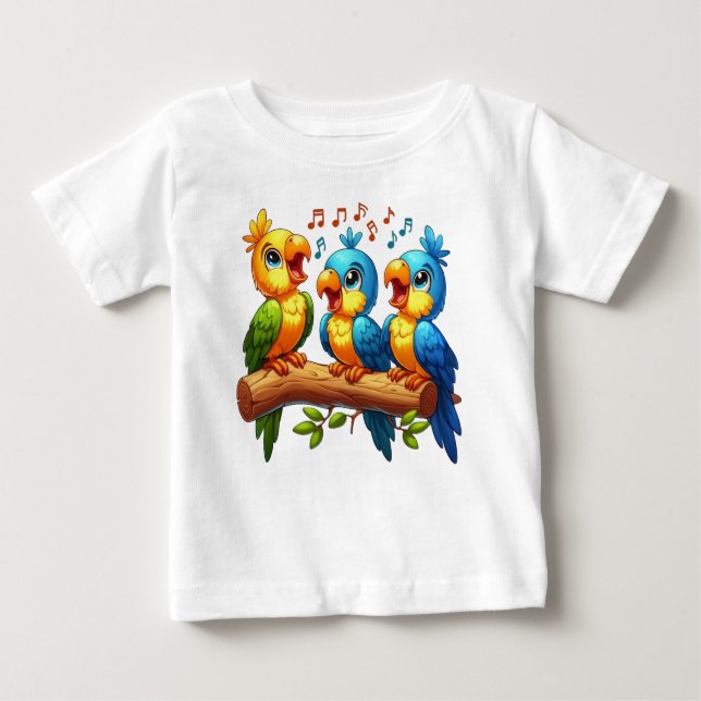 T-shirts pour bébé avec une jolie illustration de  (Devant)