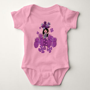 T-shirts pour bébés et jeunes filles Luau ananas