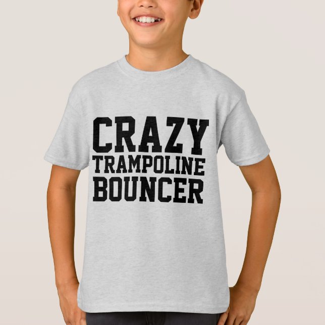 T-shirts pour enfants BOUNCER DE TRAMPOLINE CRAZY (Devant)