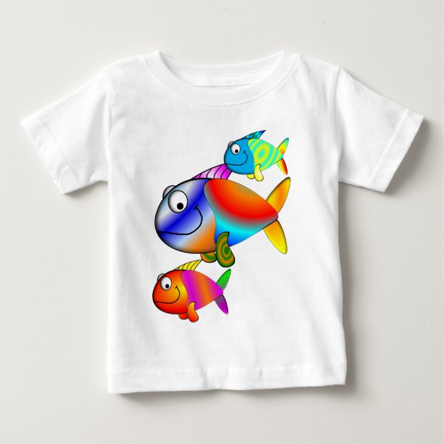 T-shirts pour enfants "I LOVE FISH" (Devant)