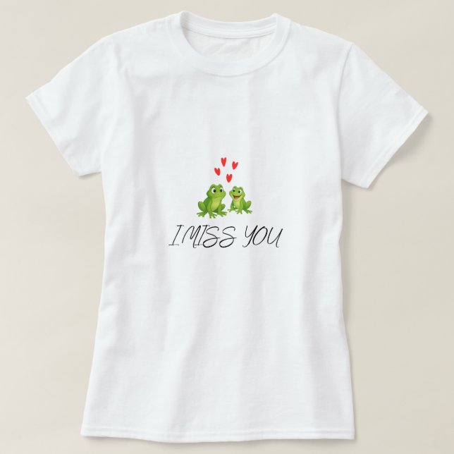 T-shirts pour femmes U me manque avec A Frog DESIN (Design devant)