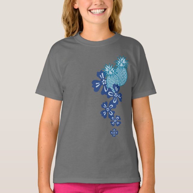 T-shirts pour fille Luau ananas (Devant)
