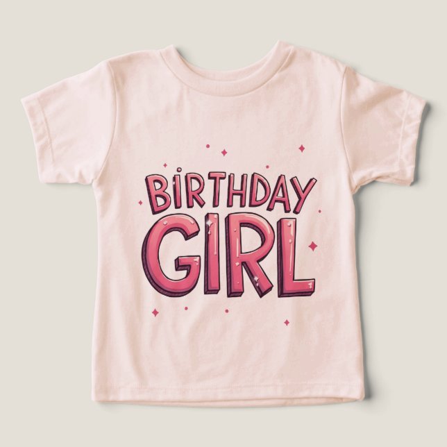 T-shirts pour filles d'anniversaire (Design Recto)