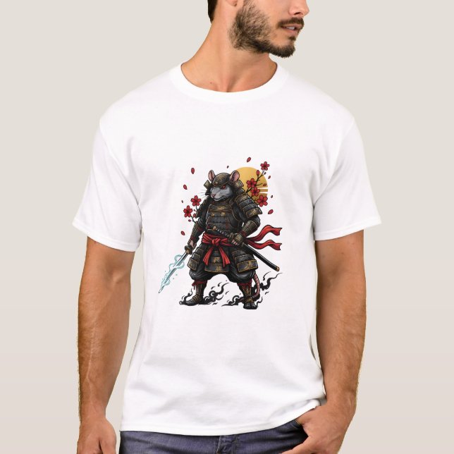 T-shirts pour hommes Samurai Rat (Devant)