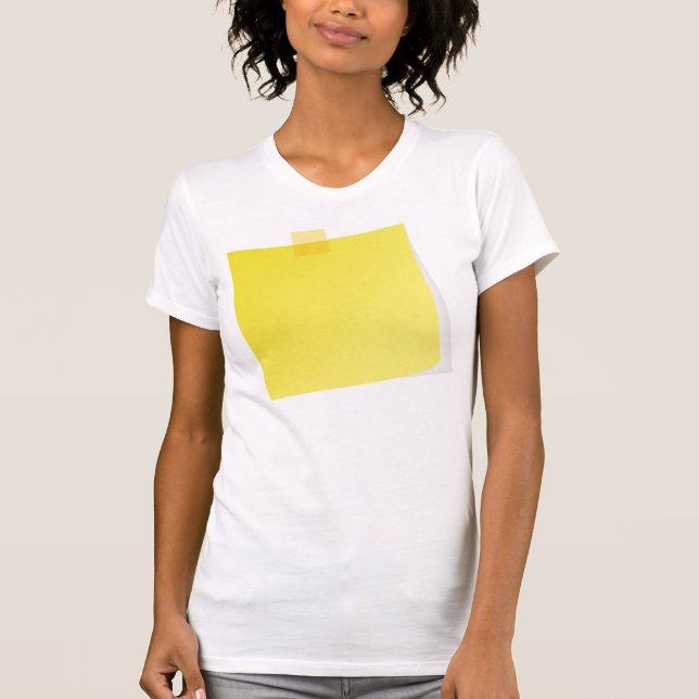 T-shirts pour les femmes dans un billet jaune (Devant)