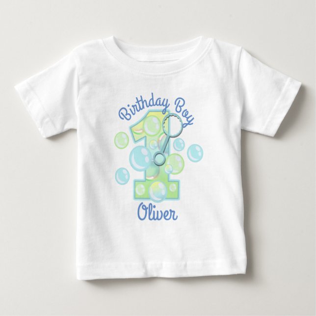 T-shirts pour tout-petits à bulles pour le premier (Devant)