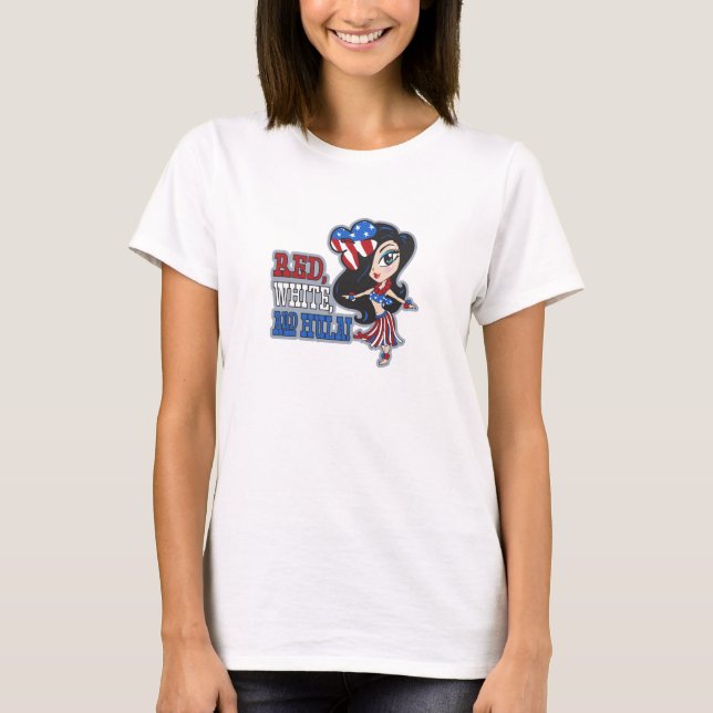 T-shirts Red, White et Hula Ladies (Devant)