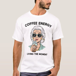 T-shirts rétro chic pour femme senior café glacé