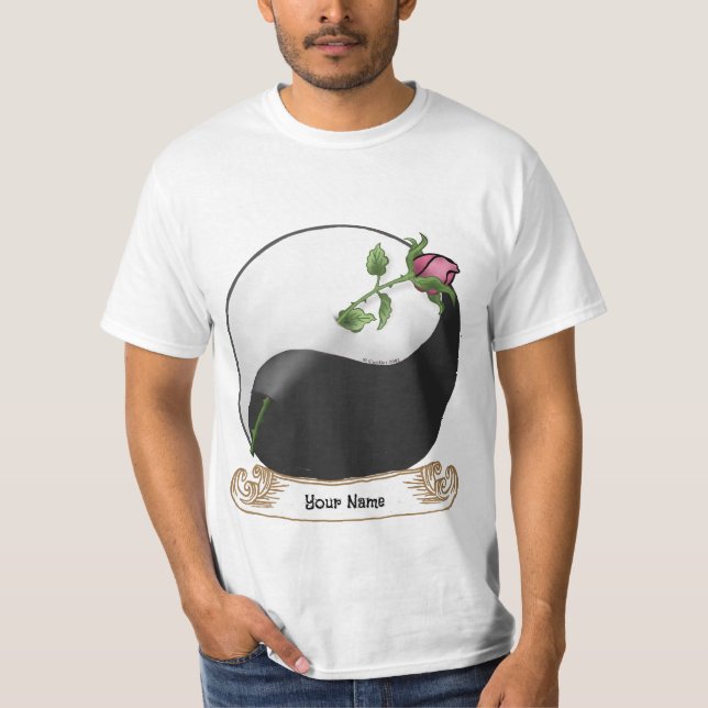 t-shirts Roses yin yang (Devant)
