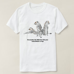 T-shirts sauvages de la vie de chat sauvage de
