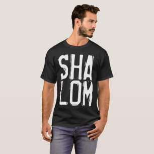 T-shirts SHALOM noirs. Juif, Paix