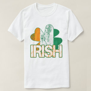 T-shirts Shamrocks irlandais (en détresse)