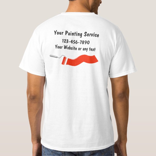 T-shirts simples de travail de peintre (Dos)