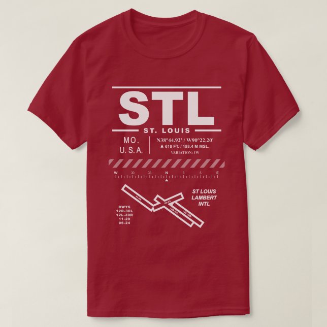 T - Shirts St Louis Lambert International Airport  (Design vorne)
