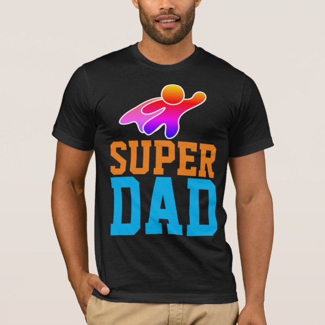 T-shirts SUPER DAD SUPERHERO (Devant)