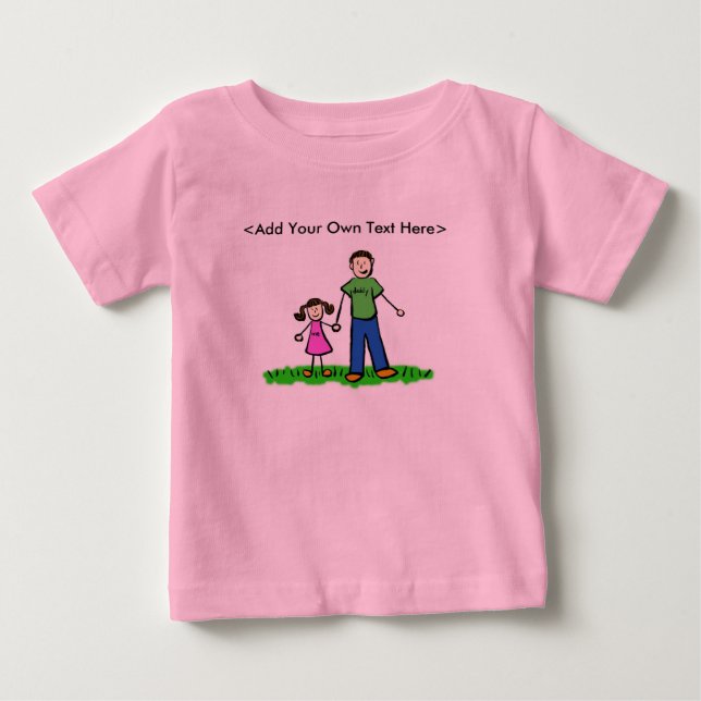 T-shirts sur mesure pour la fille de papa (famille (Devant)