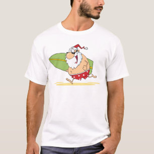 T-shirts surfant de Père Noël