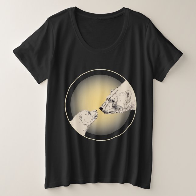 T-shirts taille plus Ours polaires pour femmes (Design devant)