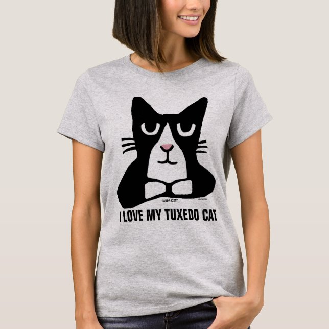T-shirts TUXEDO CAT, T-shirts PANDA KITTY (Devant)