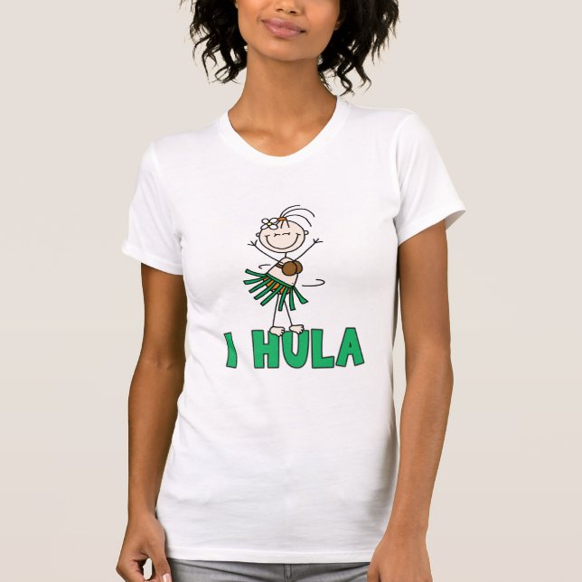 T - Shirts und Geschenke des Strichmännchen-I Hula (Vorderseite)